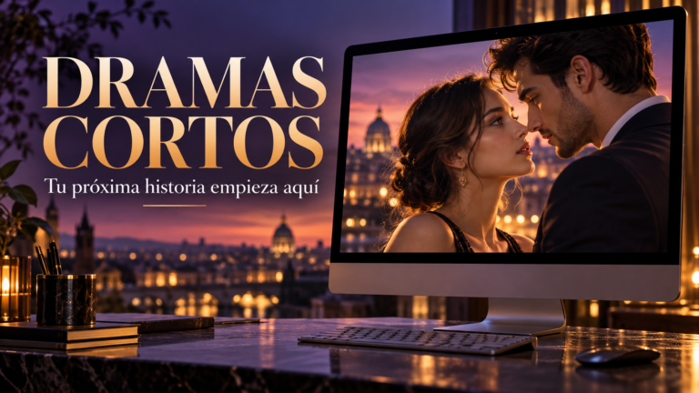Dramas cortos: una historia romántica en la pantalla de un ordenador.